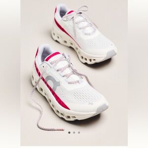 On Cloudmonster sneakers 
New in box 
Women size 10
Color: ivory/grenadine